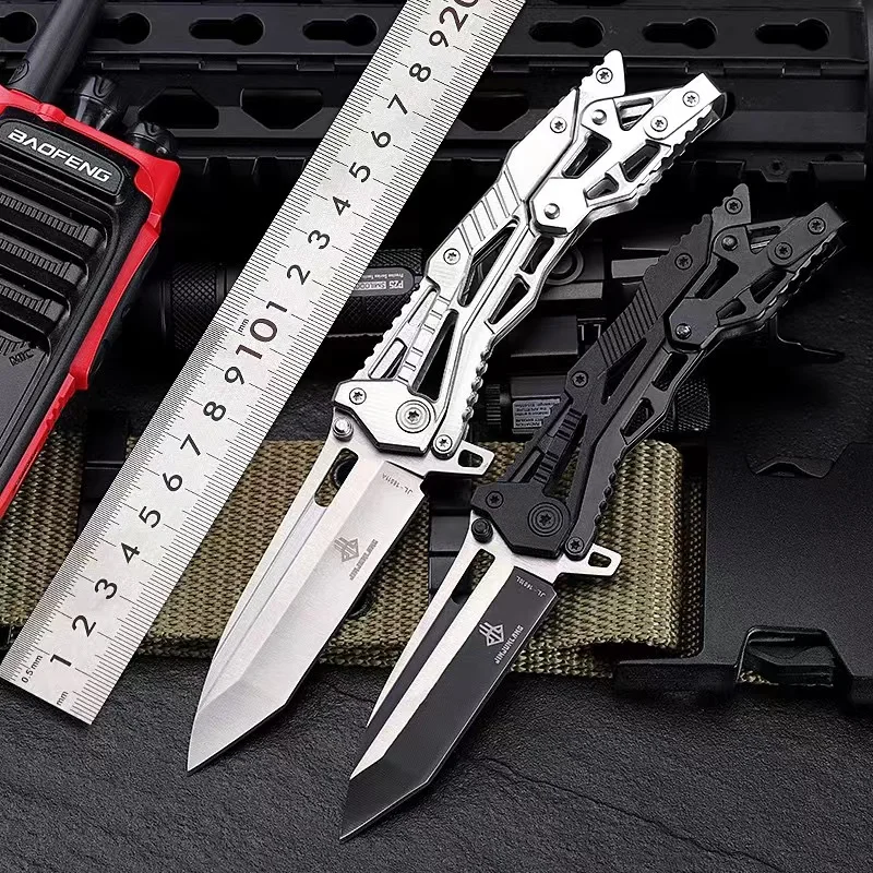 

Unique deformation structure folding knife easy to carry knives outdoor emergency rescue tools sharp fruit knife