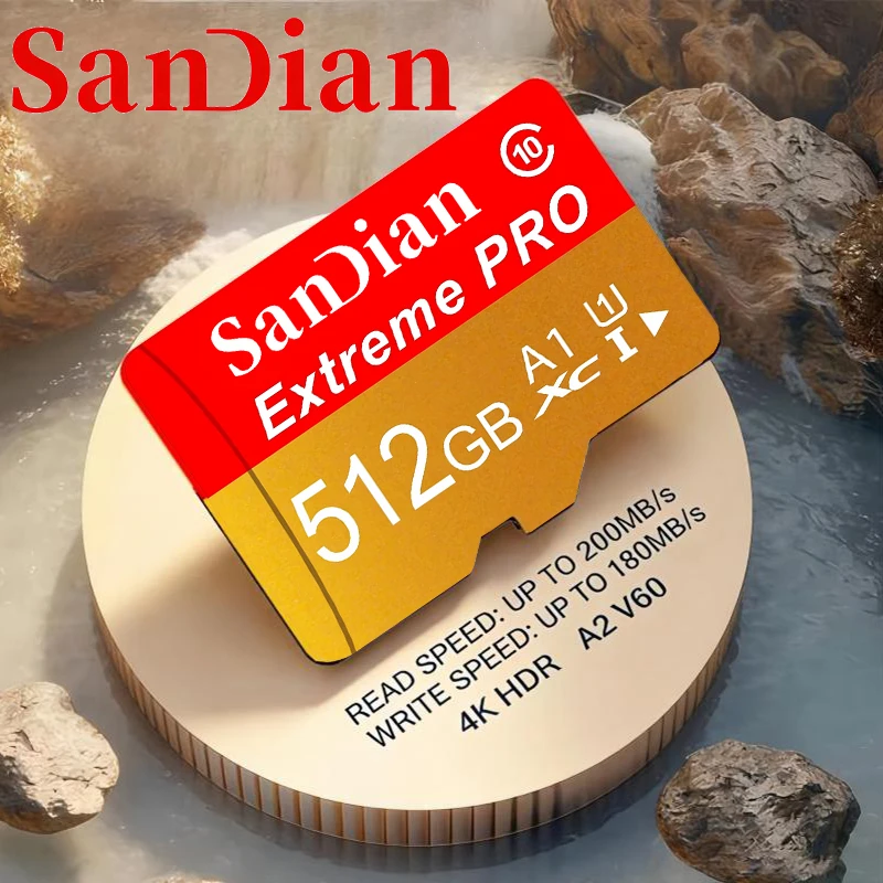 Memory Card 512GB High-Speed Micro TF SD Card 256GB SD Cards 128GB TF Cards 64GB Temperature Proof for Drone/Action Camera/Table