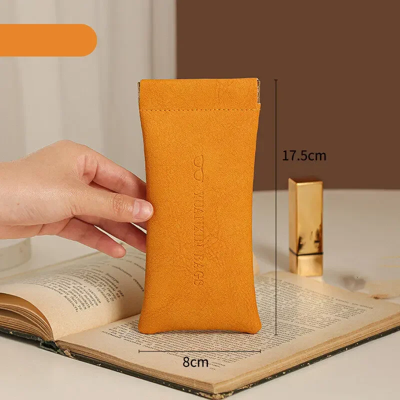 2 stücke Automatische Geschlossene Sonnenbrille Fall PU Leder Gläser Lagerung Tasche Wasserdichte Gläser Schutzhülle Brillen Lagerung Tasche – Detail 6