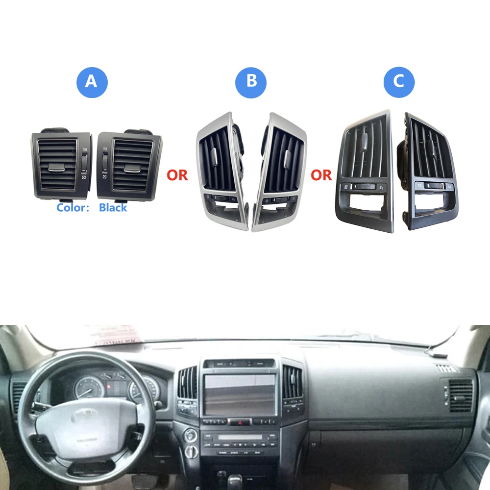 Ruili292 Air Fresh Grill outlets Copy For Toyota Land Cruiser 200 LC200 2008 2009 2010-2015 Grill Car A/C Air Conditioner Outlet