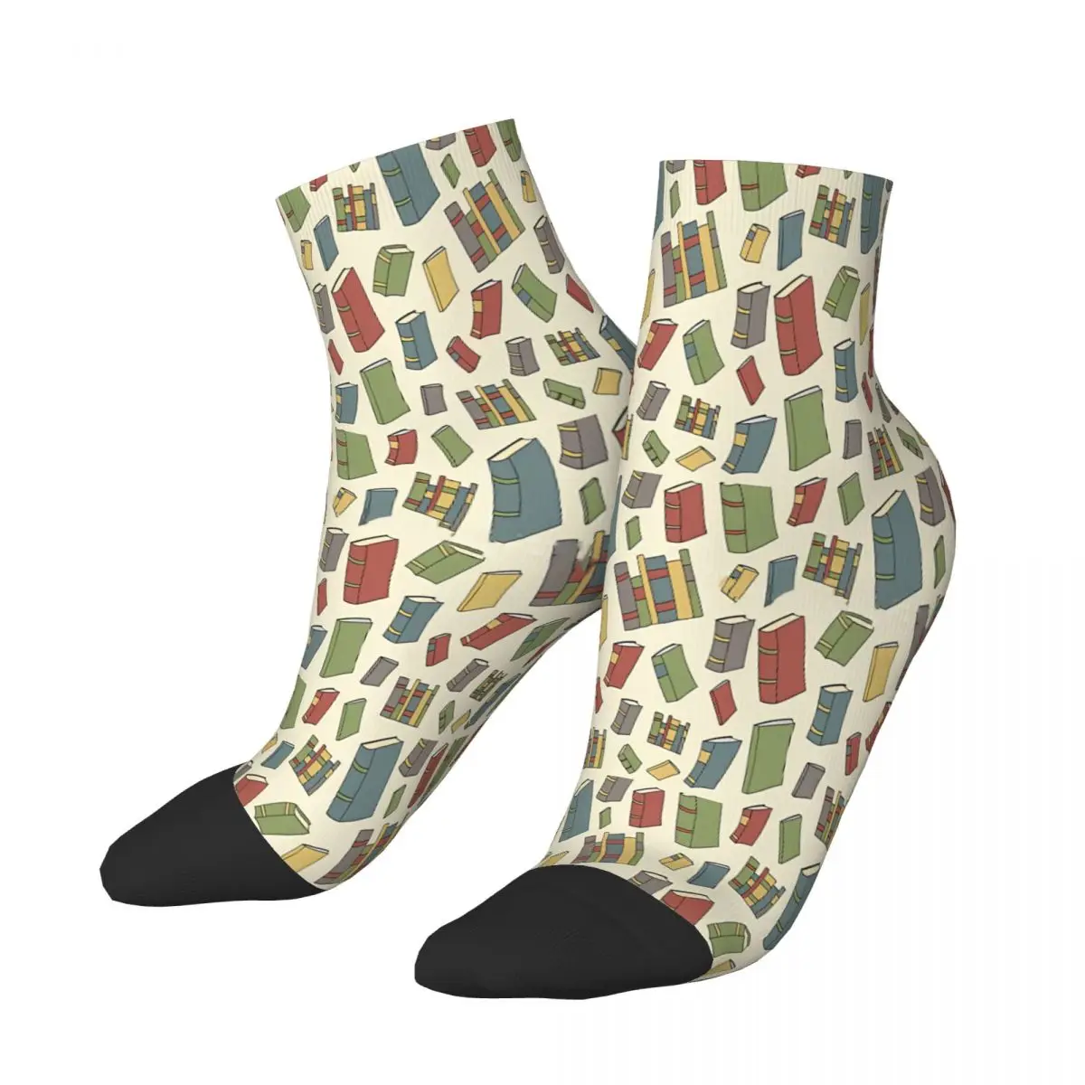 Books Books Books Ankle Socks Male Mens Women Summer Stockings Printed