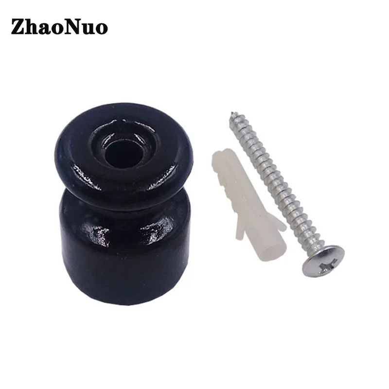 10pcs Ceramic Insulator Wall Terminals Eletrico for Wiring Porcelain Insulator Cable Fixings with Install Screw Free Shipping