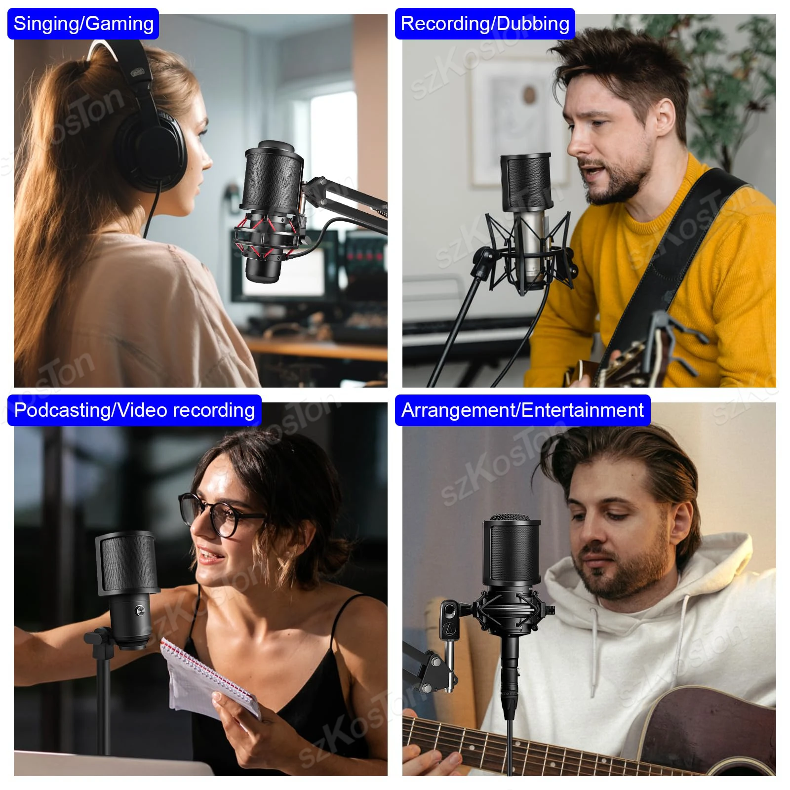 مكثف ميكروفون مرشح البوب شبكة معدنية رغوة تدفق الوسائط ميكرفون تسجيل غطاء الزجاج الأمامي درع ل A8 A6V K669 Mic #6