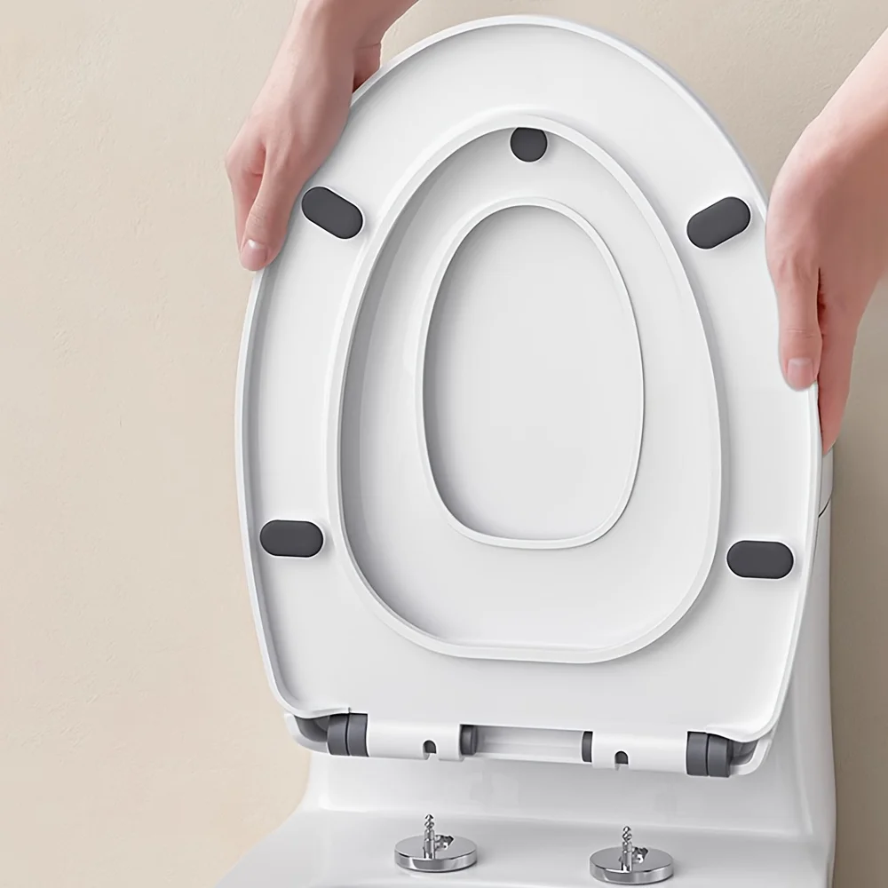 

Musurjoy мягкий закрывающийся чехол на сиденье унитаза, универсальное круглое пластиковое сиденье, современный стиль, быстросъемный двухслойный дизайн