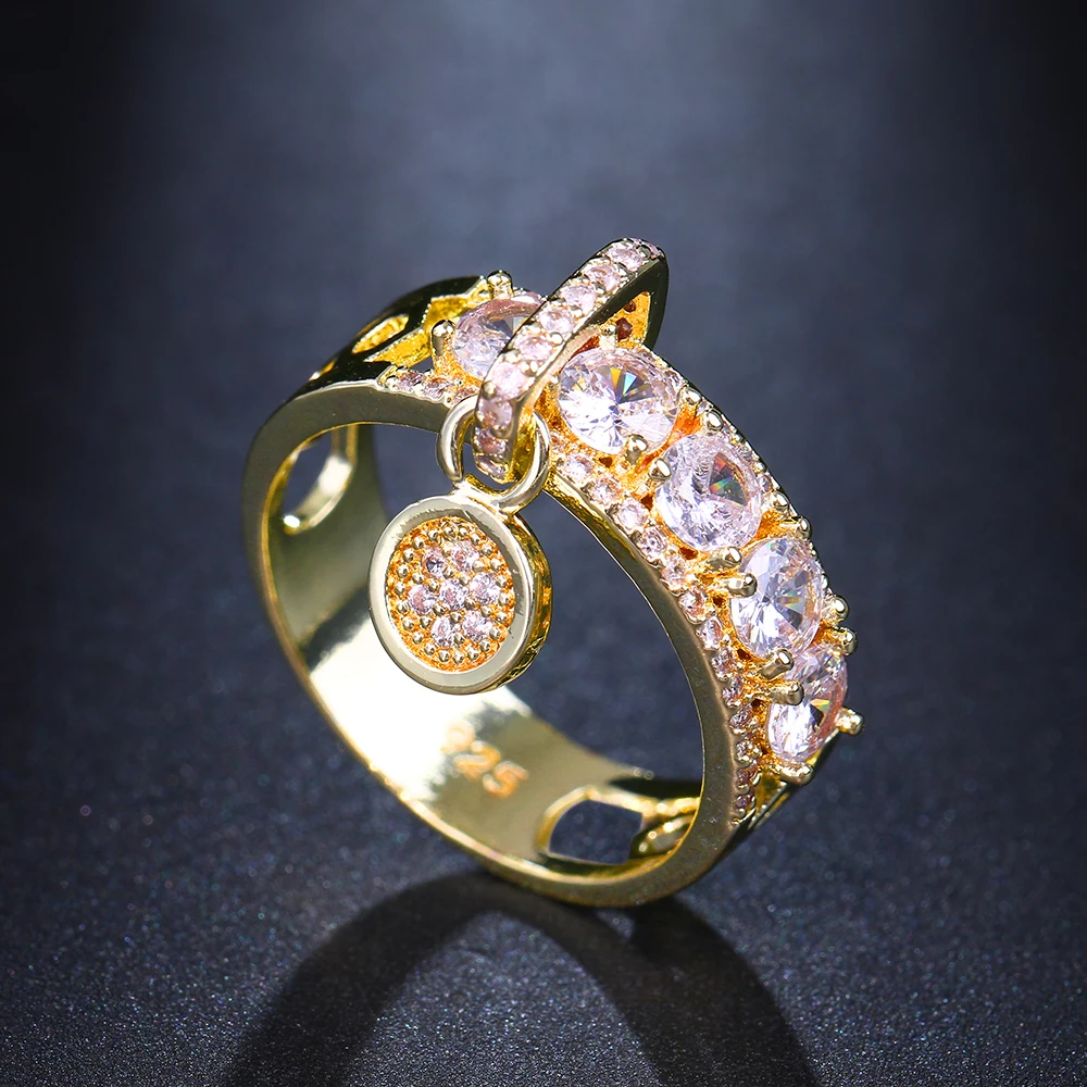 Bettyue New Arrival Elegant Cubic Zircon Ring Female Fashion Wedding Party Shiny Dress-up Charming Dress-Up Fascinating Jewelry