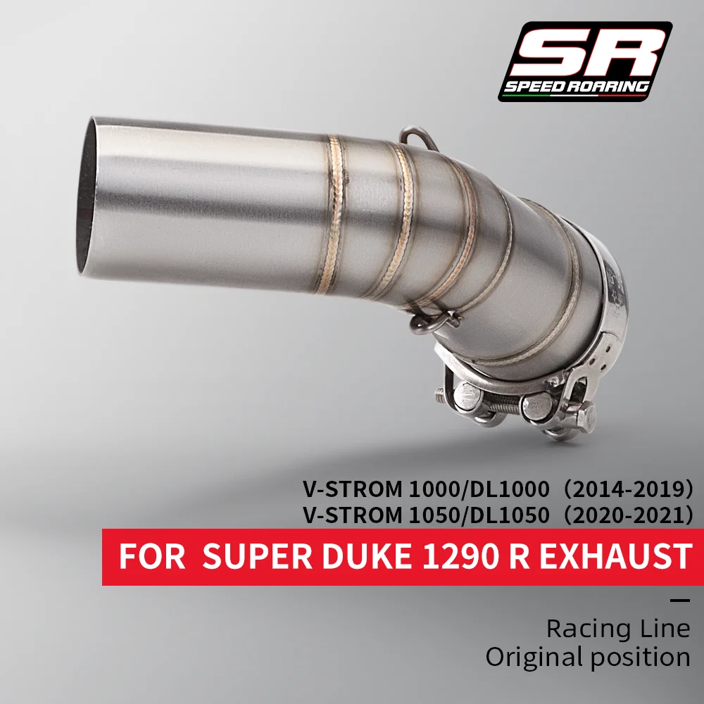 

For V Strom 1000 2014 - 2019 Vstrom 1050 2020-2021 DL 1000 Vstrom Escape Moto DL1000 Exhaust Muffler Mid Link Pipe