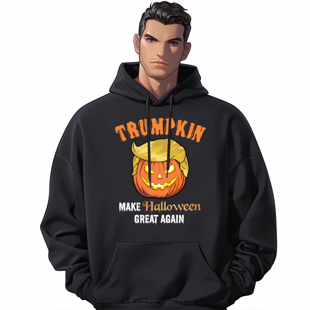 

Halloween Trumpkin Make Halloween Great Again Tee Grahpic Pullover Hoodies Homme Men Christmas Sweater Long Sleeve