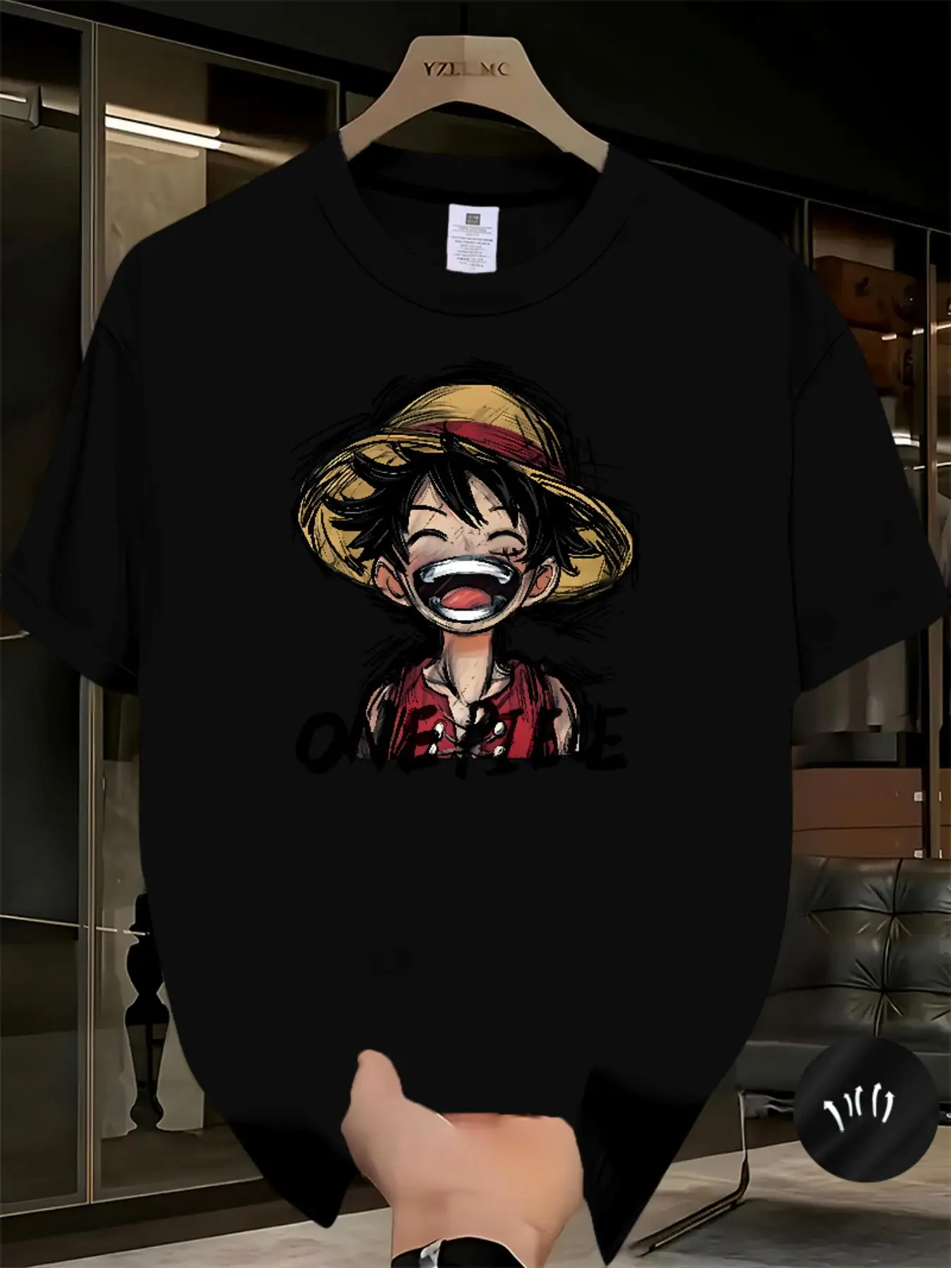 

One Piece Anime Men's and Women's Cotton Short Sleeved Luffy Peripheral 2026 Bandai Summer New Loose Casual T-shirt