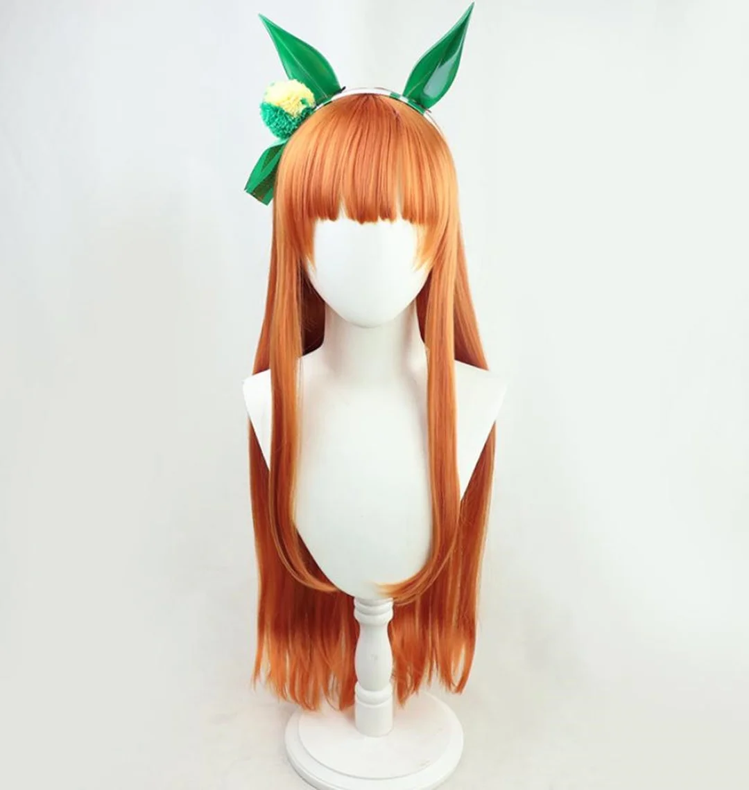 Silence Suzuka Cosplay Wig Silence Suzuka Cosplay Wig Anime Orange Long Straight Wig image 4