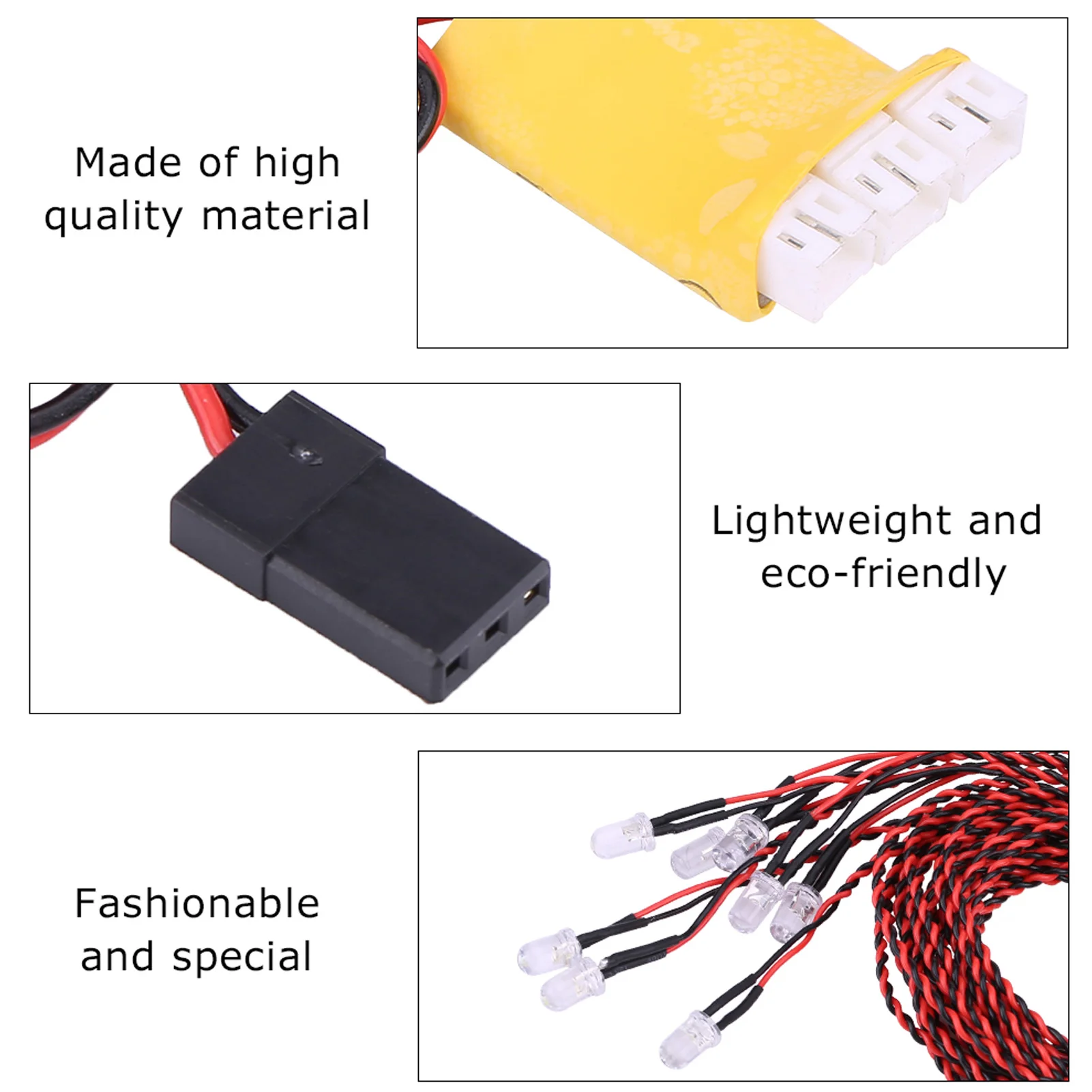 Luci RC 8 Kit sistema di illuminazione a LED simulazione luci lampeggianti con scatola di controllo accessori RC elicottero aereo RC