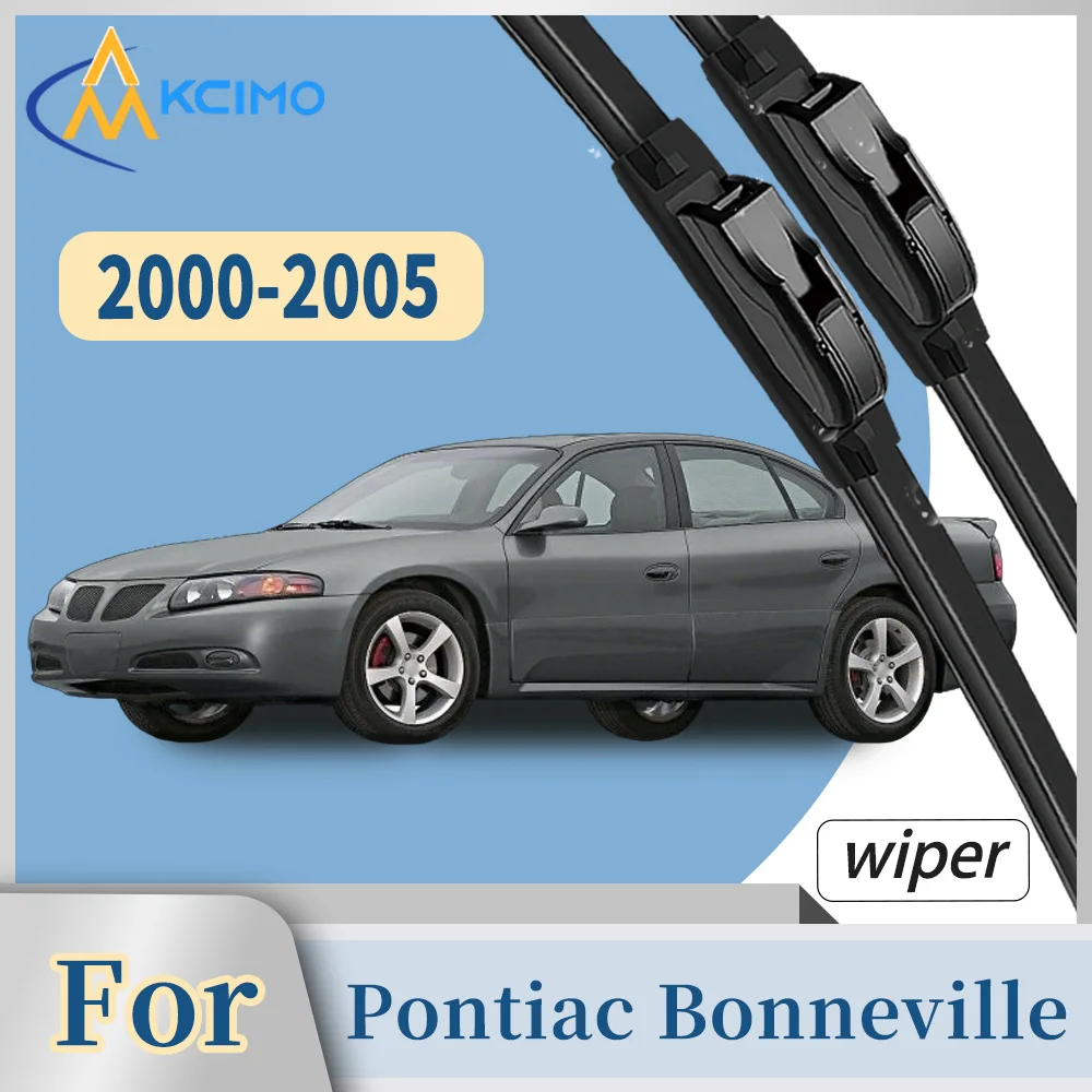 Premium Rubber Front Windscreen Wiper Blades For Pontiac Bonneville 2000-2005 Quiet Smooth Wiping Waterproof Windshield Kit 2Pcs