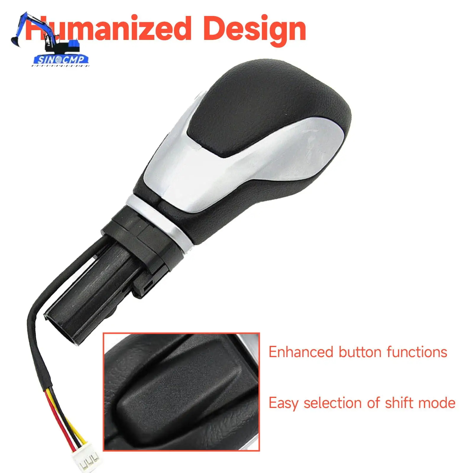 

1 шт., ручка переключения передач, рычаг переключения передач для Ford Escape 2013-2015, Fusion/Mondeo Fiesta, черная, серебристая кожа, ABS, прямая замена