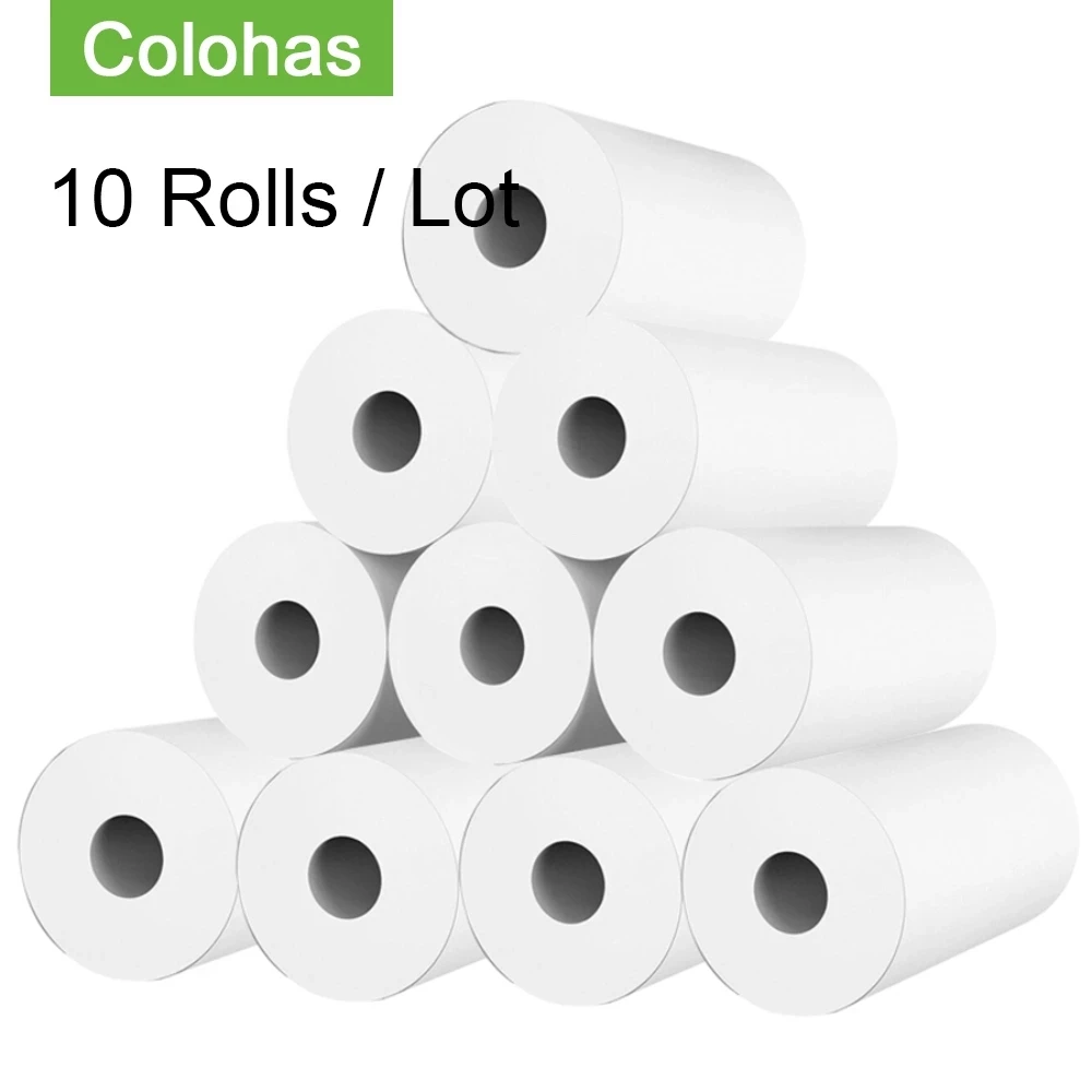 10rolls/Lot 57*25mm Thermal Paper White Children Camera Instant Print Kids Camera Printing Paper Replacement Accessories Parts