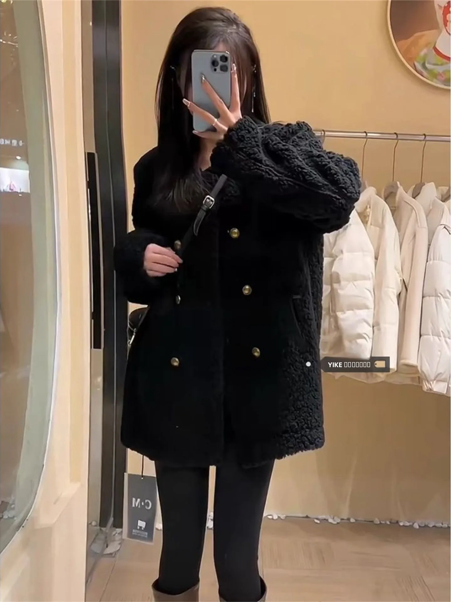 

Пальто из овечьей шерсти с двойным рядом пуговиц, свободного кроя, в стиле Lazy Fashion, больших размеров, женское, осенне-зимнее, винтажный дизайн, стройнящее пальто