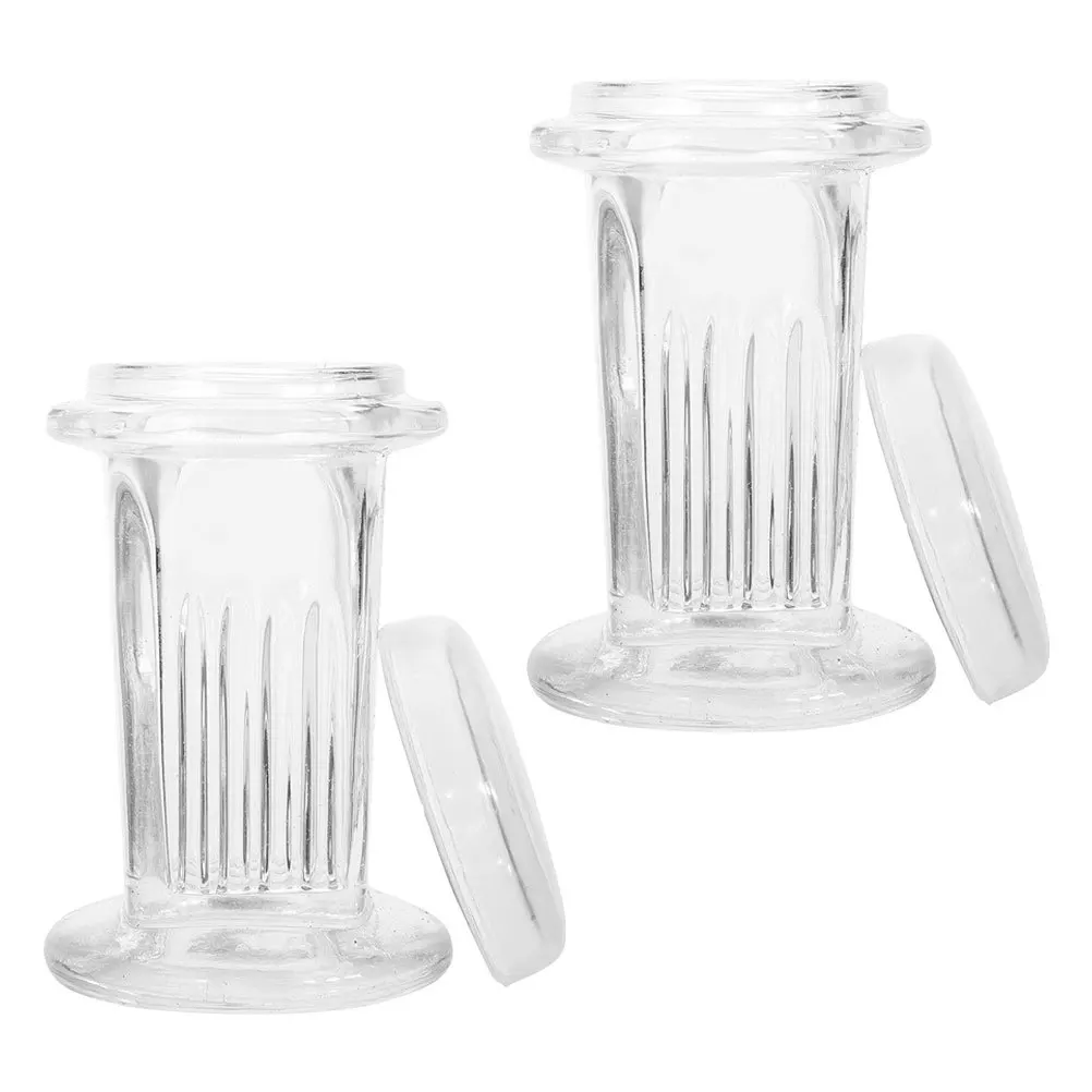 Frasco de vidro para coloração de vidro, 2 peças, frascos com capacidade de 5 deslizamentos para lâminas de microscópio, suprimentos de laboratório, vidro deslizante