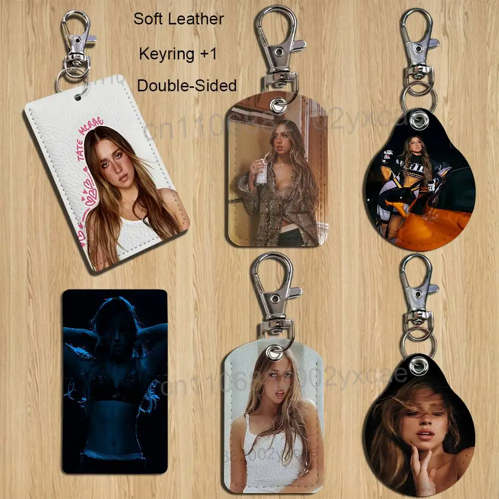 

Miss Possessive Tate McRae Keychain Holder Suitable For Subway Bank Card Bus Card Case Badge Holder Wallet Card Textured pattern