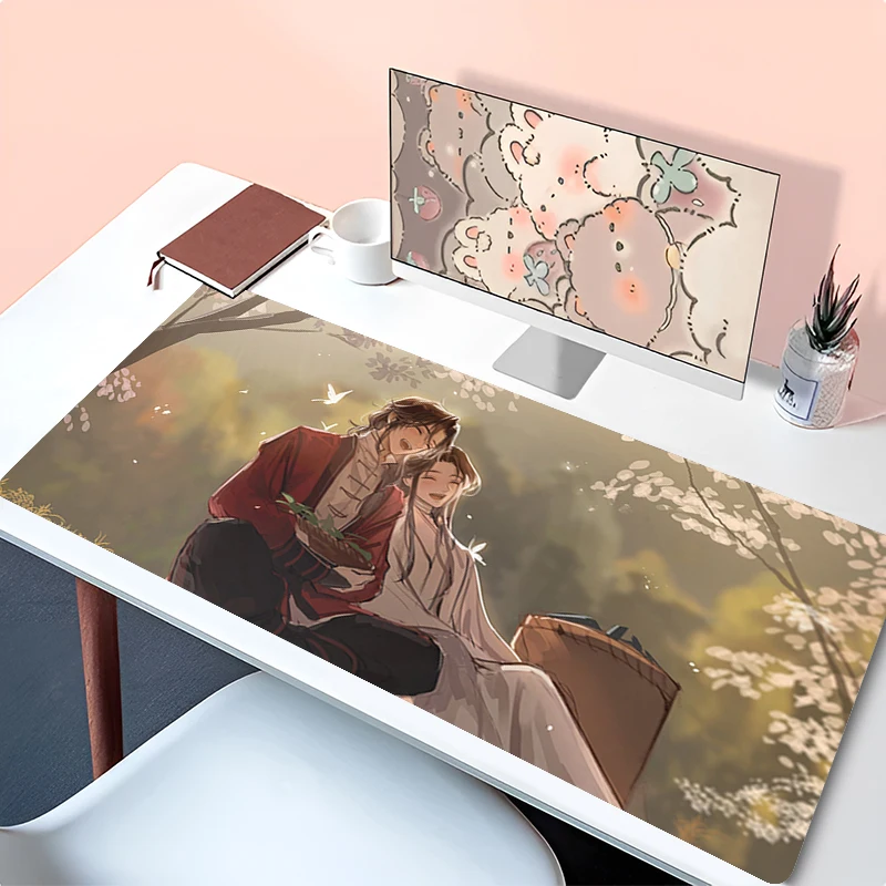 Mouse Pad Accessories Keyboard Pad Office Desk Mat Anime Mousepad Natural Rubber Anti Slip Gaming Tian Guan Ci Fu Extended Pad
