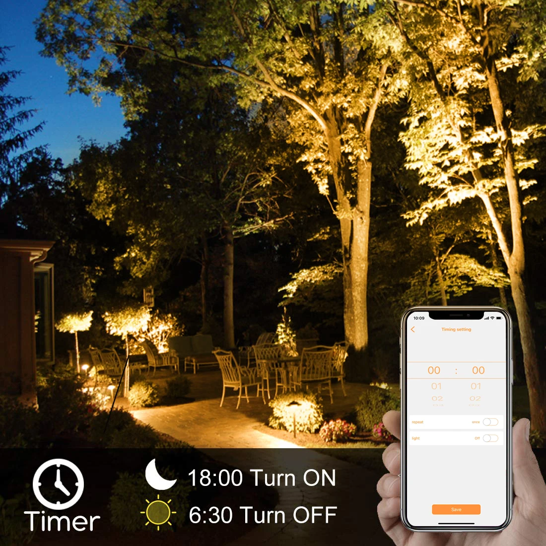 Imagem -03 - Projetor Inteligente 30w Mudança de Cor Led ao ar Livre Jardim Luz Inundação Ip66 Impermeável Bluetooth Compatível App Controle Rgb Holofotes