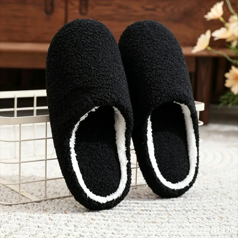 Winter Indoor Couples Bedroom Flats Fashion Women's Slippers Light House Soft Sole Home Cotton Shoes for Men Warm Fluffy Slipper