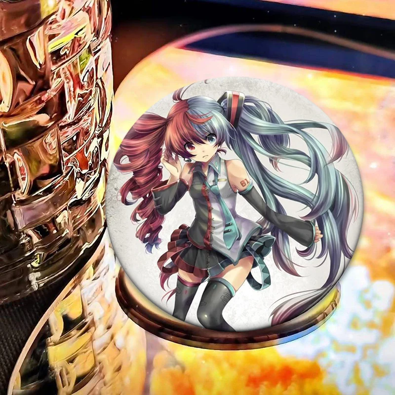 لطيف أنيمي فتاة Kasane تيتو دبابيس UTAU الظاهري المغني دبابيس مستديرة لحقيبة الظهر اكسسوارات مروحة مجوهرات هدايا شارة اليدوية #5