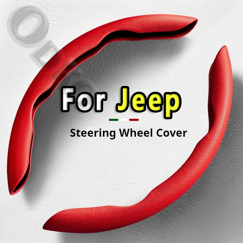 Steering Wheel Cover leather Non-slip Sweat-absorbing Special Steering wheel For Jeep Renegade Cherokee Compass  Wrangler