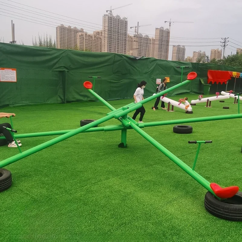 Hot Sale Outdoor Fun Games Rotating Chair Unpowered Seesaw Amusement Park Amusement Park Equipment