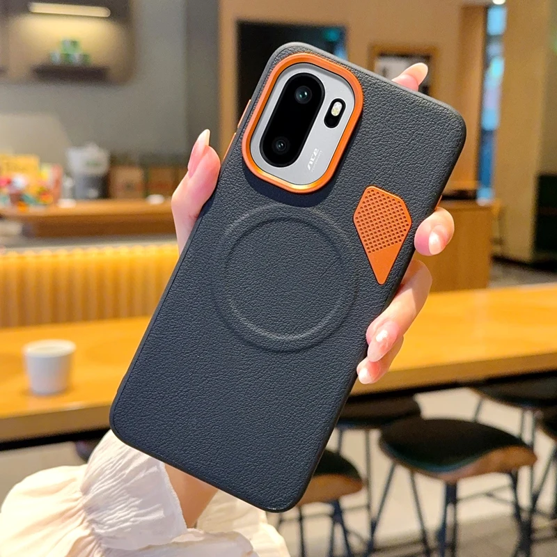 

Чехол для OnePlus 15 15R, жесткий чехол из искусственной кожи с магнитной беспроводной зарядкой, защитный чехол для OnePlus15 One Plus 15R, чехол для телефона