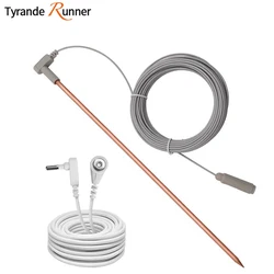 Copper Grounding Rod with 40ft/12.19M Wire,Earthing Rod Great Easy to Use with Grounding illowcase,Blankets,Grounding Sheet