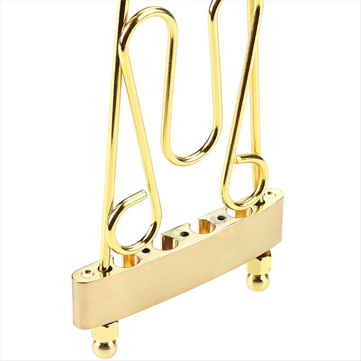 ABJA 4 String Trapeze Tailpiece Guitar Bridge with Screws Compatible with Jazz Archtop Electric Guitars