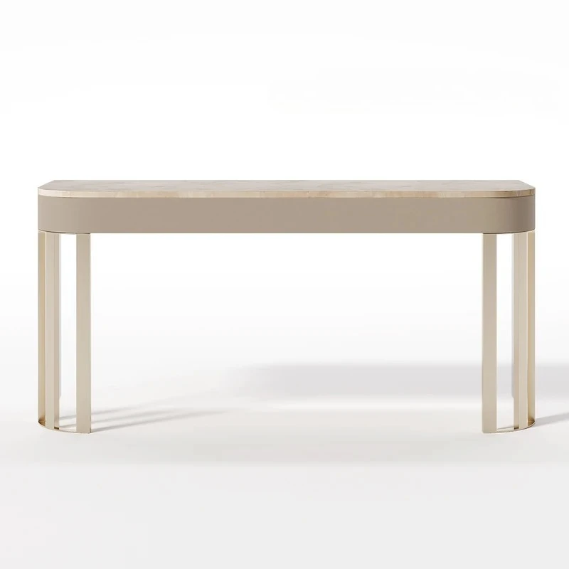 

Design solid wood desk acrylic suspended Italian minimalist desk