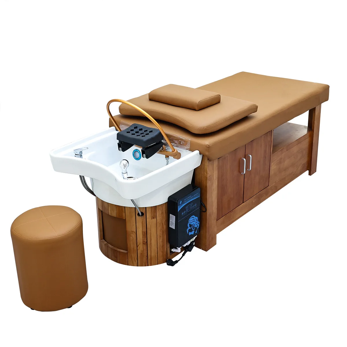 

Solid wood shampoo bed, beauty salon, hair salon, ceramic basin head treatment bed, water circulation fumigation