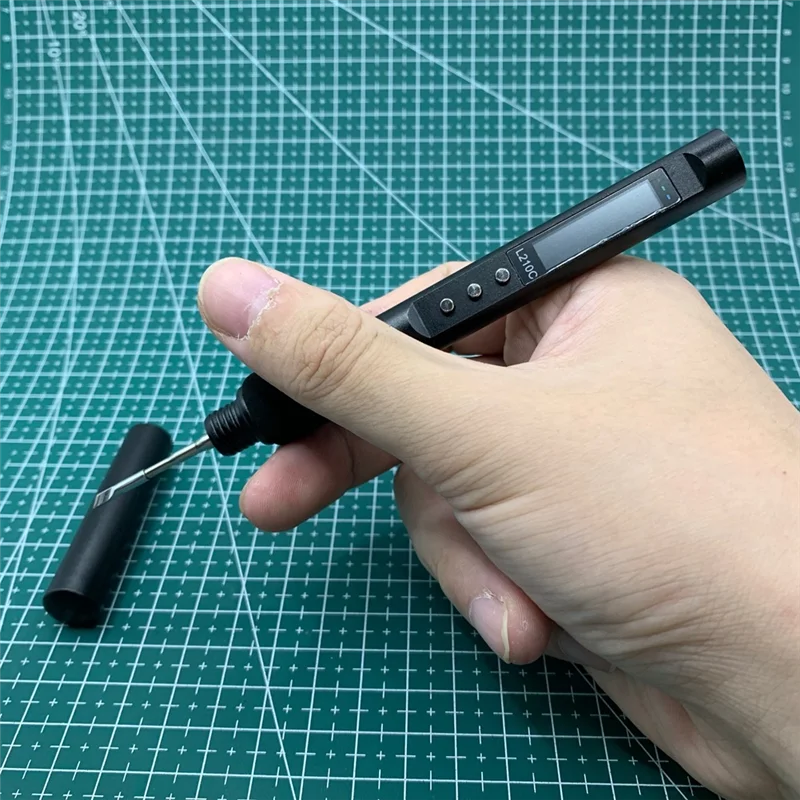 A67P-L210C PD 100W Portable Electric Soldering Iron 50-500°C Adjustable Temperature 0.99-Inch Color Screen Soldering Station