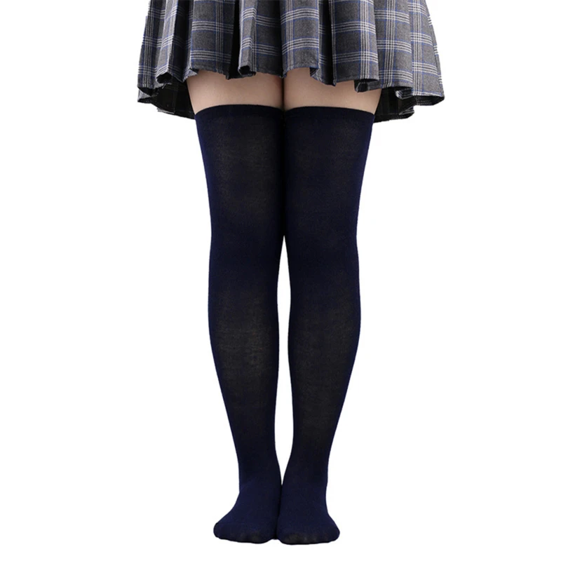 Sexy Black White Striped Long Socks Women Over Knee Thigh High Socks Over The Knee Stockings For Ladies Girls Warm Knee Socks