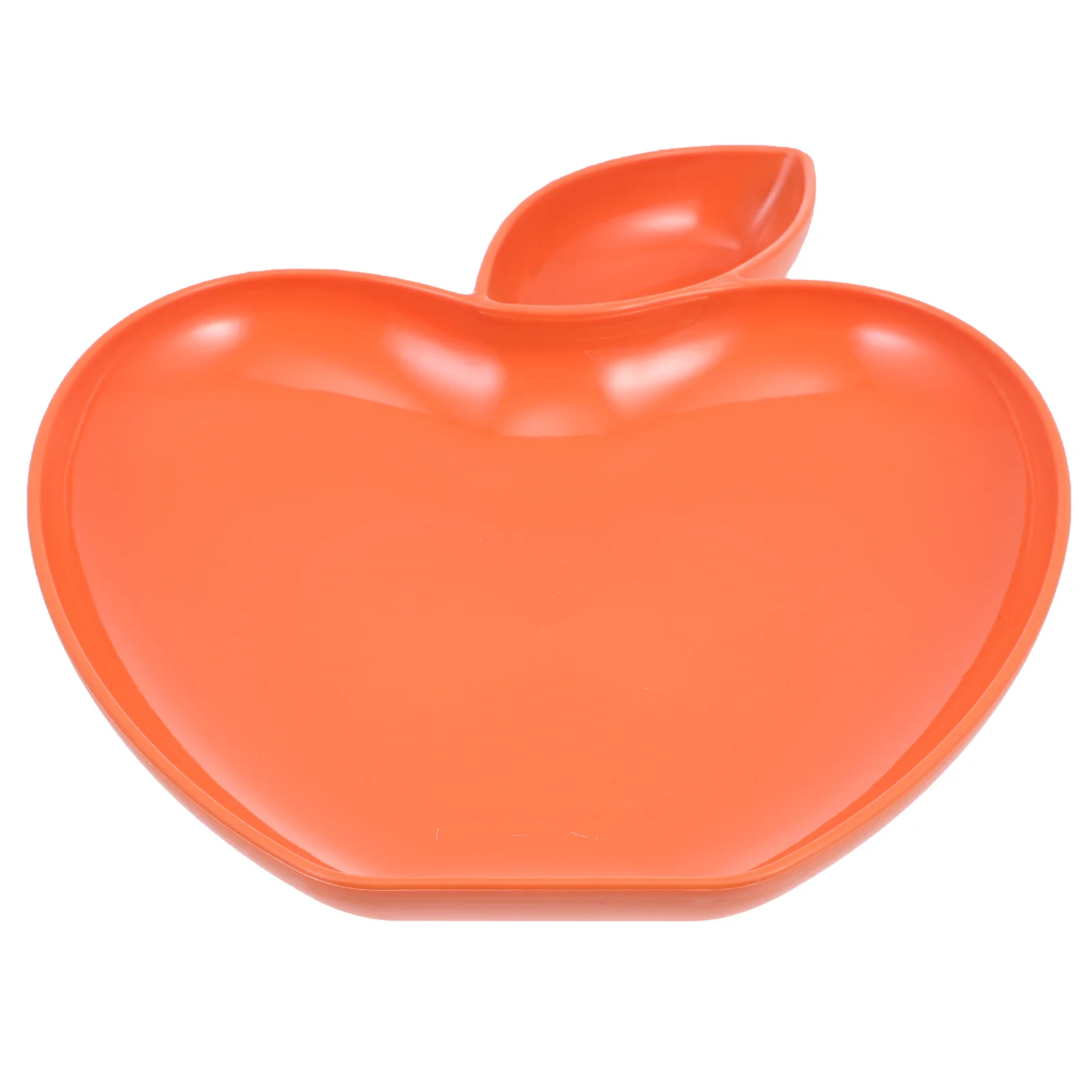 

Apple-Shaped Dumpling Dish with Sauce Compartment Snack Tray for Cafes Restaurants Banquets PP Material