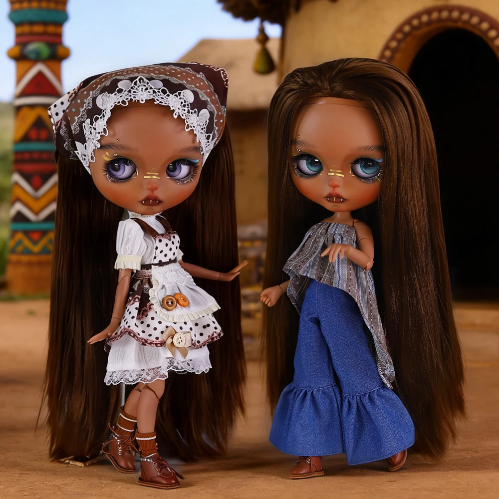 

Кукла ICY DBS Blyth 1/6, набор с ручной росписью, черная кожа, длинные ресницы, спящие глаза, специальные глаза.