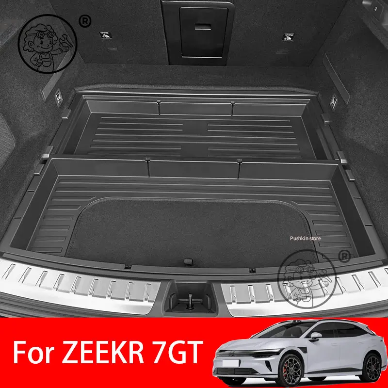 

For ZEEKR 7GT 2025 2026 Car Trunk Storage Box Rear Tailbox Cargo Organizer Interior Accessories