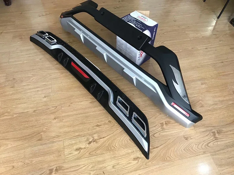 For Toyota rush 2018 2019 Bumper Protector Body kit Car ABS Plastic Front Bumper Protector Sill Plate Cover Trunk Guard