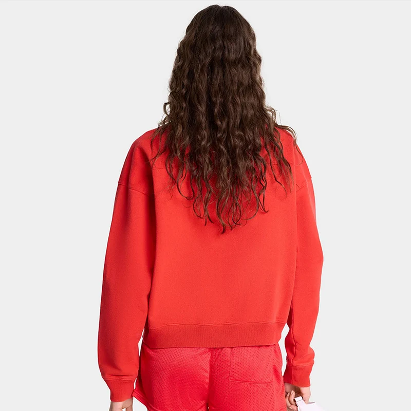 レトロジッパー付きルーズフィットスウェットシャツ、アメリカンスタイル秋冬新作プリント入り、カジュアルトップス、レディースストリート系