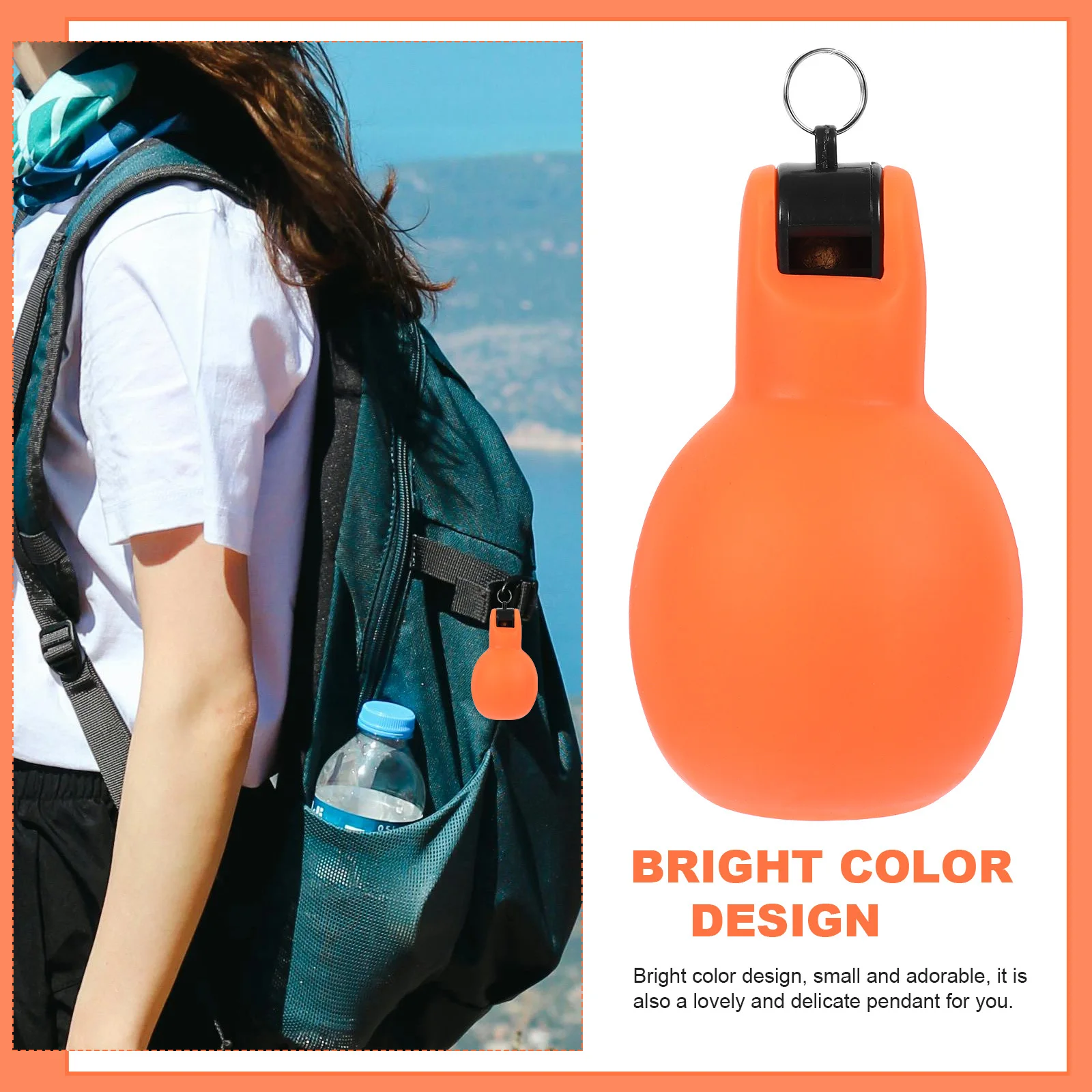 2 قطعة صفارة إنقاذ في الهواء الطلق اليد ضغط المحمولة بصوت عال التخييم التنزه الطوارئ ضغط صافرة للتدريب الرياضي المفاتيح #1