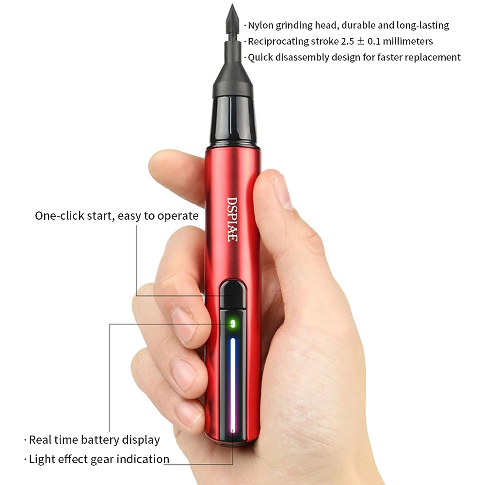 Model Tool Electric Sander Grinding Pen Mini Reciprocating Polishing Sanding Machine with Three Speed Adjustments USB Charging