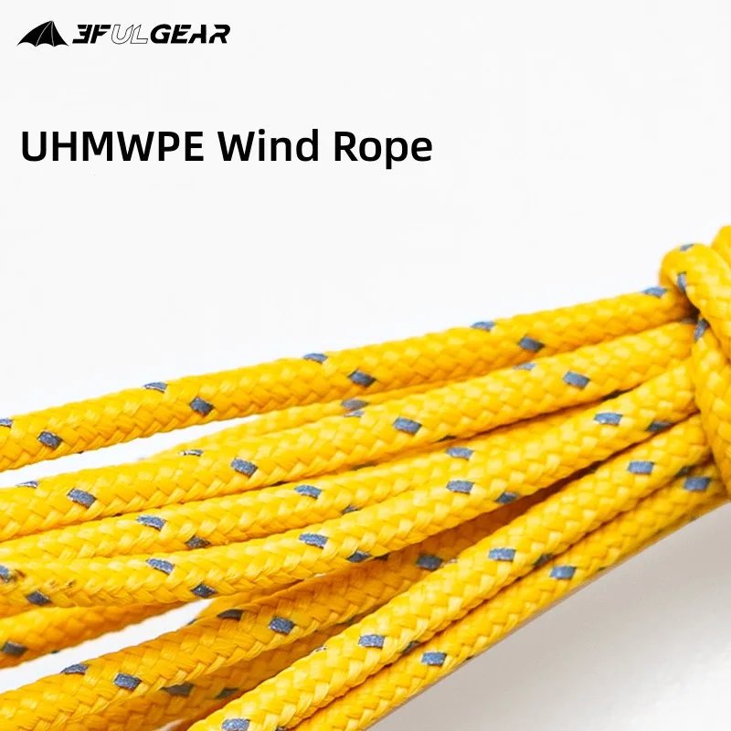 3F UL GEAR Outdoor 1.5MM 20 Meters Dyneema Reflective Rope Camping Tent UHMWPE Wind Rope