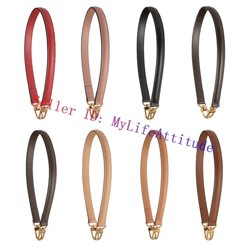 

62cm Non-adjustable Vachetta Leather Shoulder Strap For Designer Lady Handbag Tote Women Bag Purse Pochette Carry Belt 8 Colors
