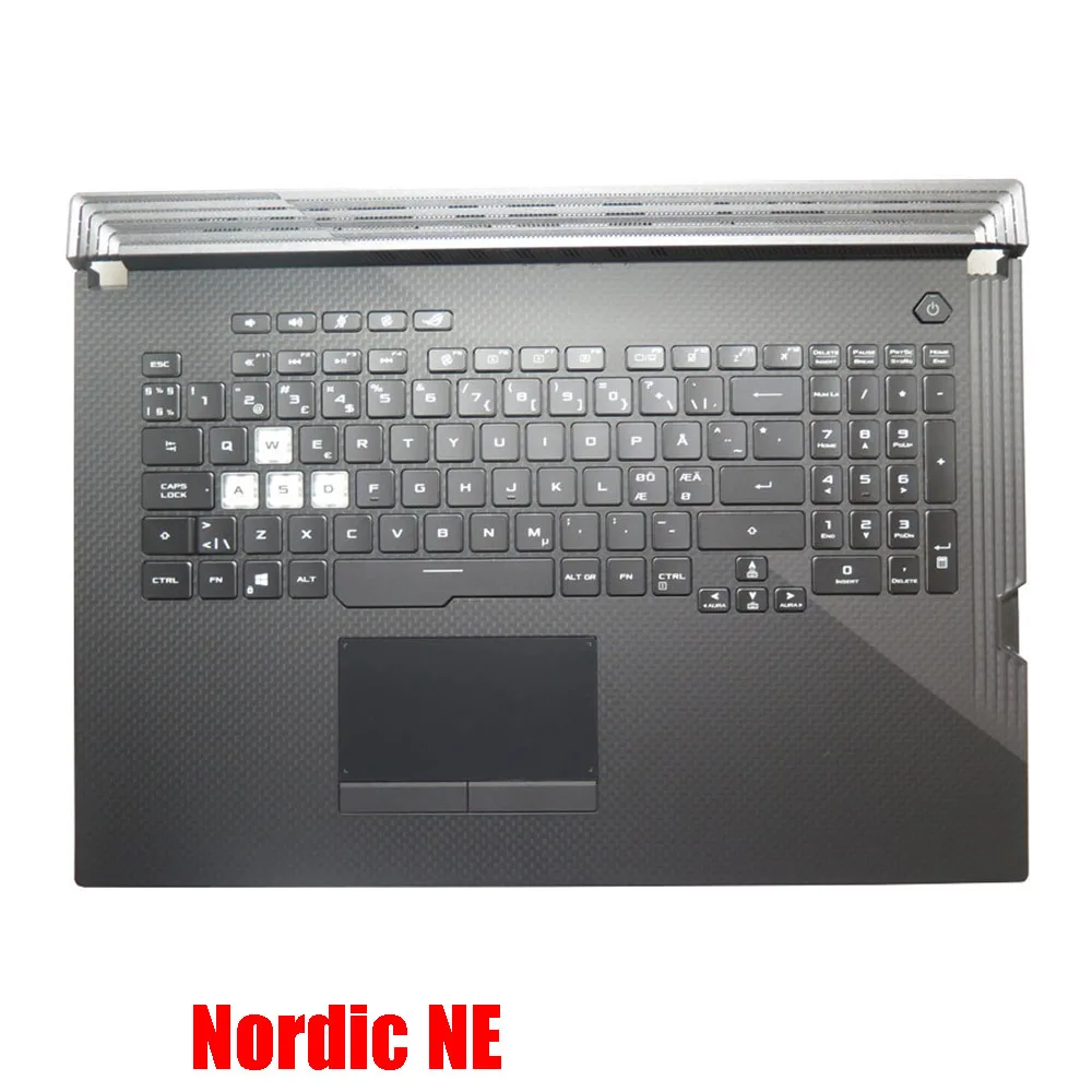 

Laptop PalmRest&keyboard For ASUS 90NR01T1-R32SF0 90NR01T1-R32ND0 Black Top Case Black Backlit Swiss SW/Nordic NE Keyboard