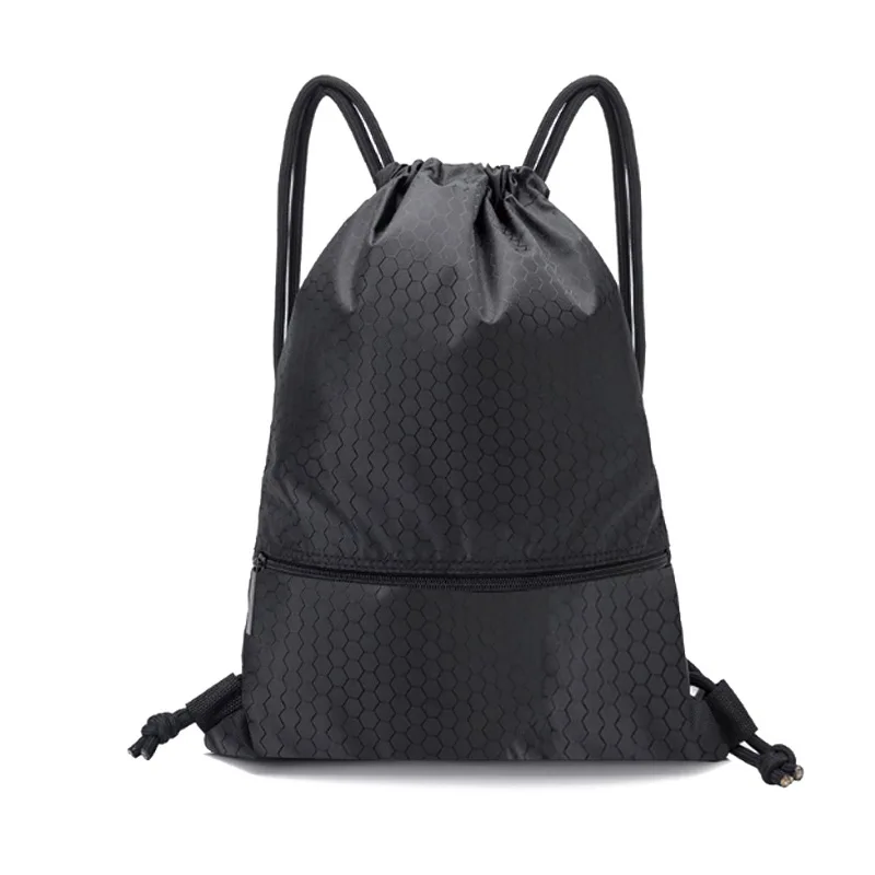 Saco de basquete esportes à prova dwaterproof água oxford pano saco de futebol cordão bolso mochila bolsa de ombro saco de sapato cordão