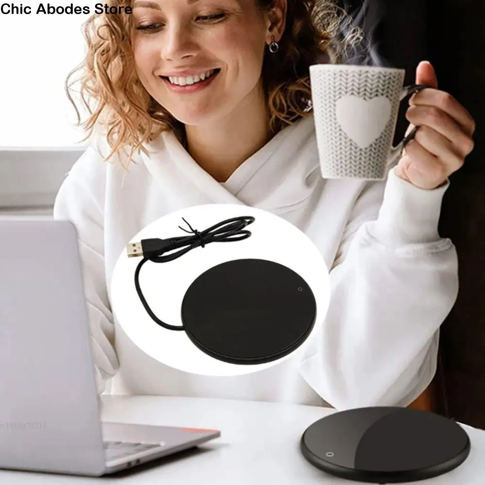 

Portable USB Charging Electric Coffee Cup Heater Energy Saving Round Cup Warmer Constant Temperature Thermostatic Coaster Winter