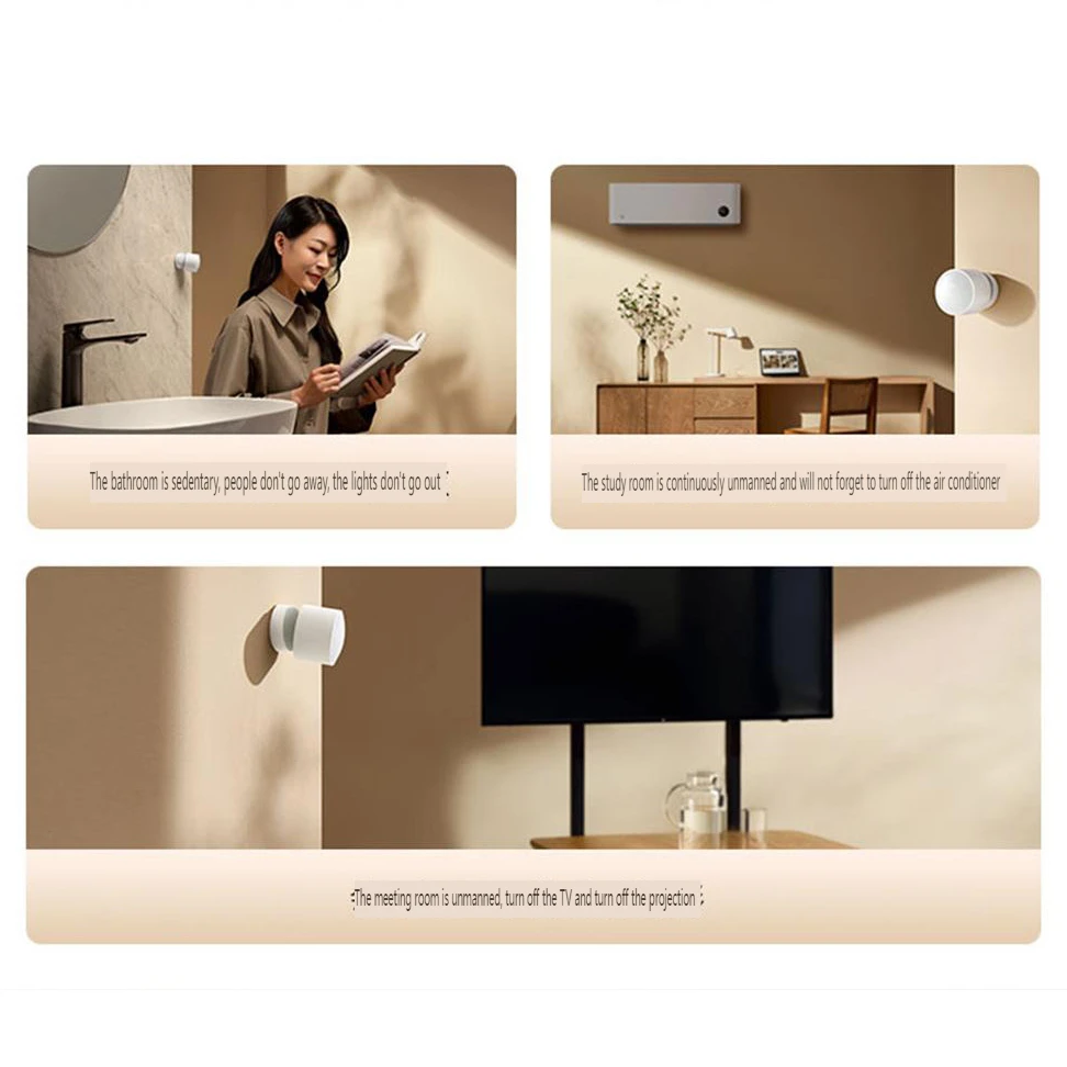 Xiaomi Mijia Human Presence Sensor Detector Smart Wireless Home Connection Bluetooth 5.0 Body Motion Sensors For Mi Home App