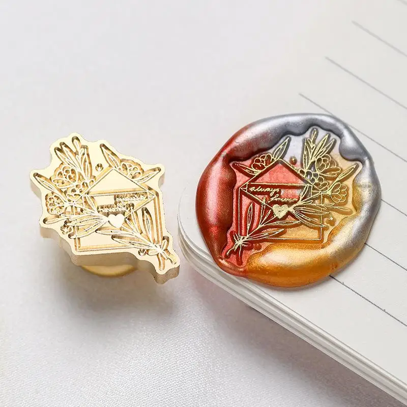 رأس ختم شمع ورنيش النار ، خمر ، ختم ، النحاس ، ديي ، الطرف ، دعوات الزفاف ، بطاقات ، مغلف ، ديكور القصاصات #6