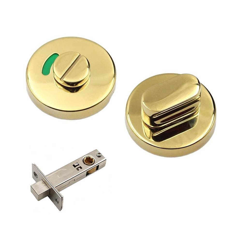 Bathroom Lock Body Single Tongue Lock Hole Stainless Steel Toilet Partition Lock With Occupancy Indicator And Lock Body