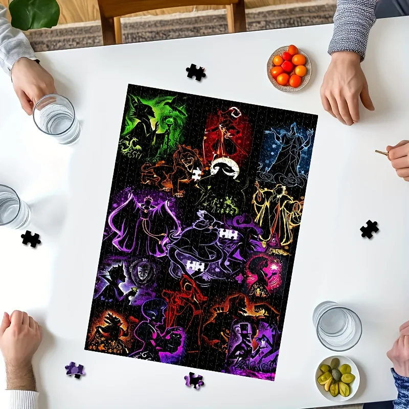 1000pcs Puzzle, DIY Gift for Adults and Family, Villain Maleficent, Cruella, Ursula, The Nightmare Before Christmas, Holiday G