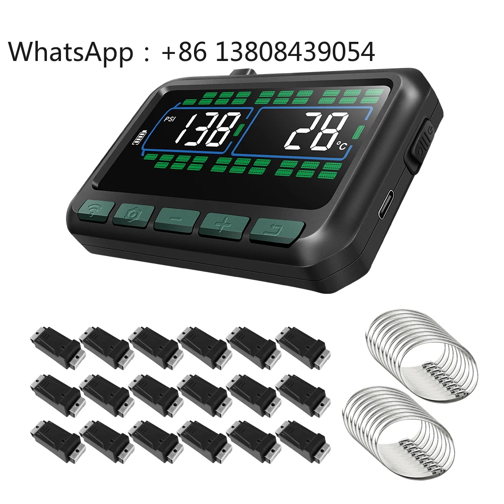 

TPMS Tire Pressure Monitoring System for RV Truck 18 Wheels Tire Pressure Sensor for Truck Bus